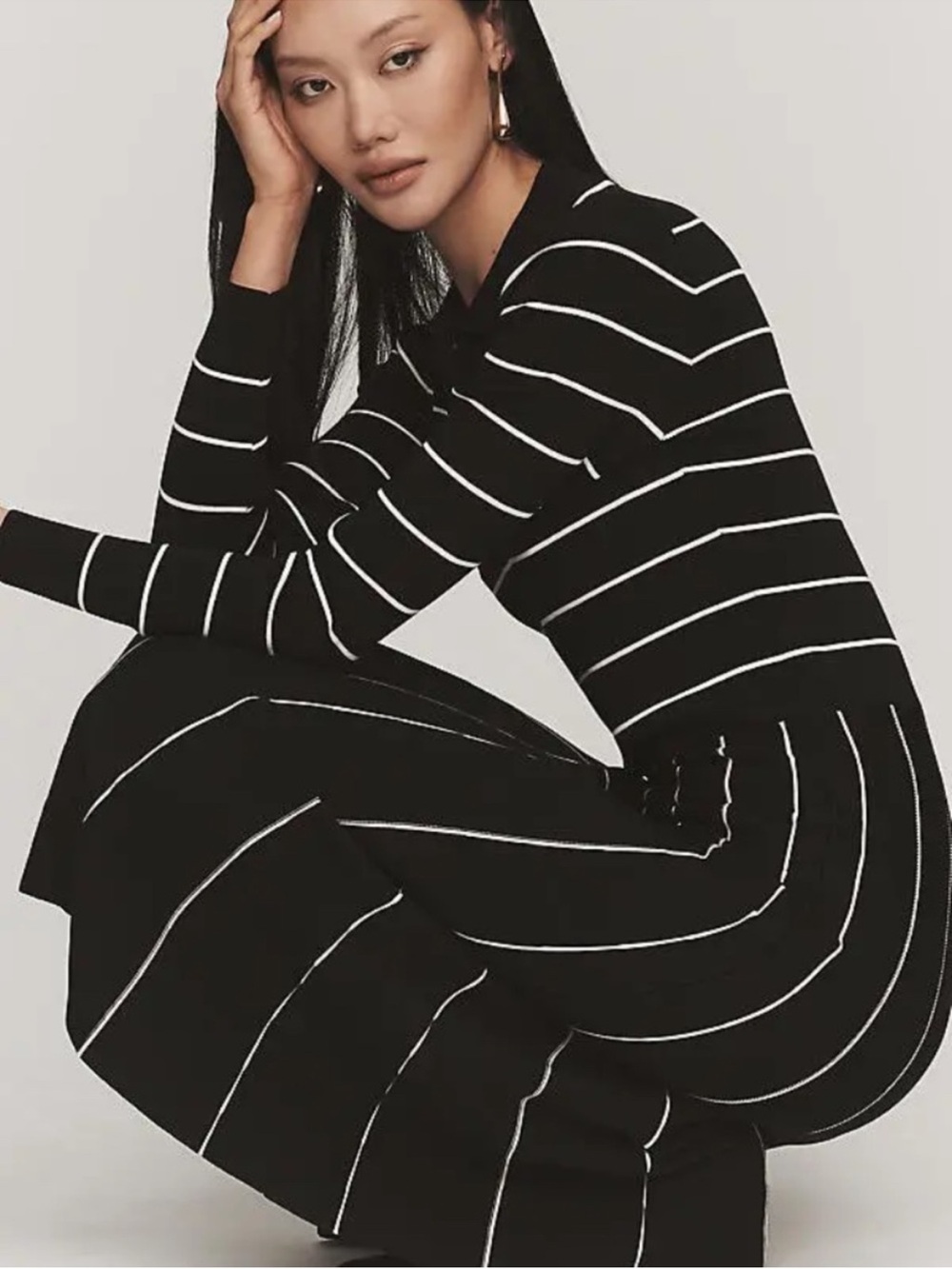 NWT Anthropologie size L long sleeve A-line midi dress by Siempre x - Picture 2 of 13